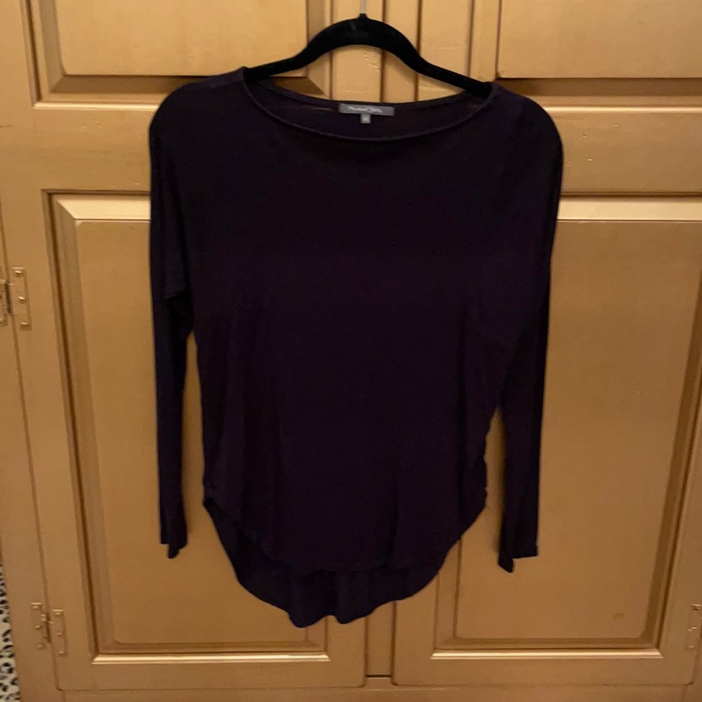 Michael Stars Black Long Sleeve Scoop Neck T-shirt
